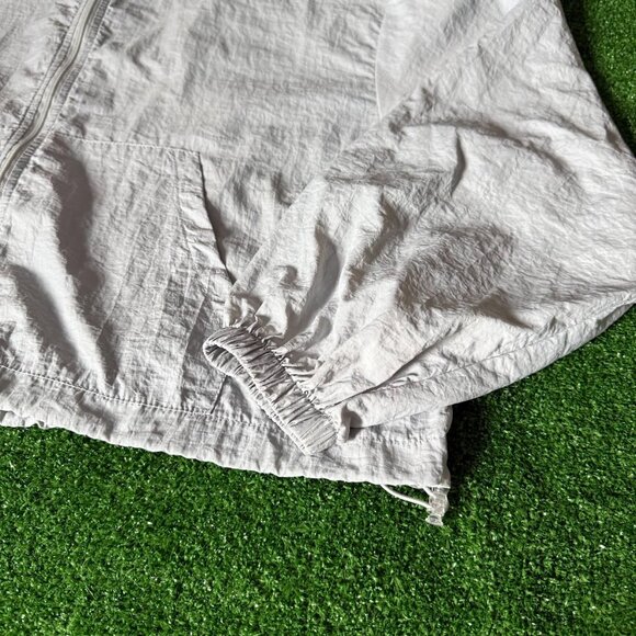 LAB Studio Vivid Lauren Oversized Cropped Windbreaker Running Jacket Hooded M/L - Picture 3 of 12